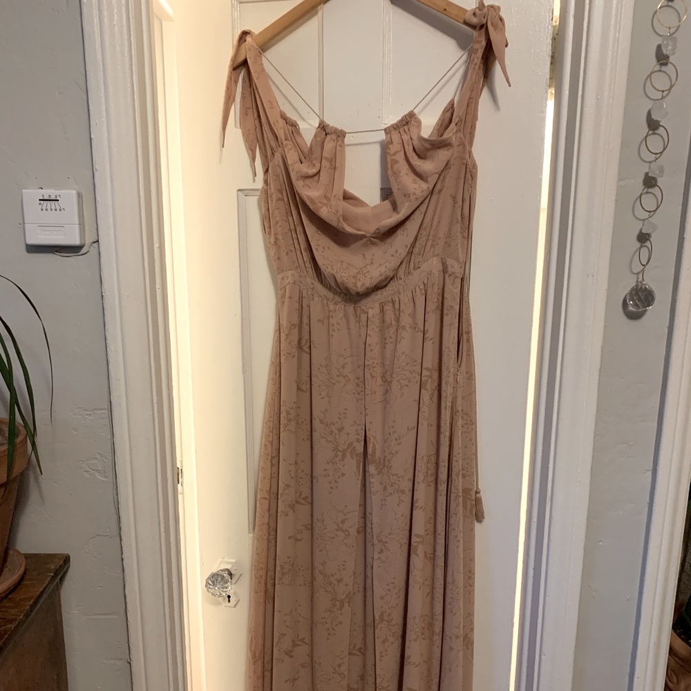 Brown Floral Maxi Gown